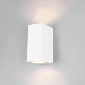 Aplica de perete pentru exterior Roya, TRIO, 6.9x15 cm, 35W, 2x GU10, aluminiu, alb mat imagine