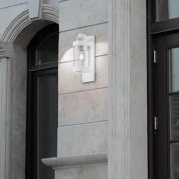 Aplica de perete pentru exterior Sambesi, TRIO, 12.5x33 cm, 28W, 1x E27, aluminiu, alb mat imagine