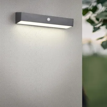 Aplica de perete pentru exterior Silves, RL, 30.3x9.5x6 cm, 6W, 1x SMD, plastic, negru imagine