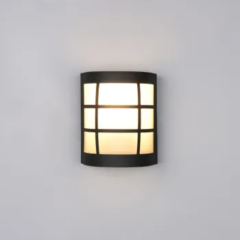 Aplica de perete pentru exterior Sintra, RL, 14x10.5x16.5 cm, 25W, 1x E27, inox, negru mat imagine