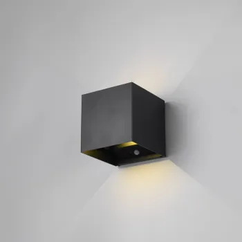 Aplica de perete pentru exterior Talent, RL, 10x10x10.5 cm, 0.5W, 2x SMD, metal, negru mat imagine