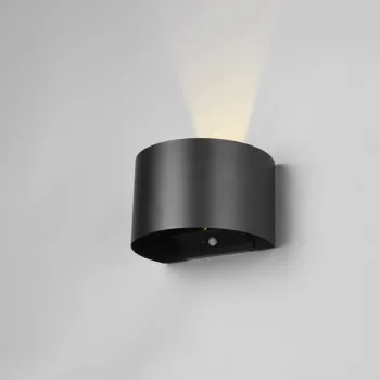 Aplica de perete pentru exterior Talent, RL, 15.8x10.9x9.6 cm, 0.5W, 2x SMD, metal, negru mat imagine