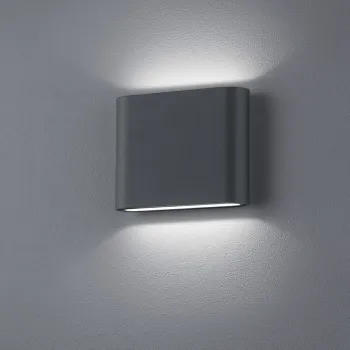 Aplica de perete pentru exterior Thames II, TRIO, 11.5x9 cm, 2.5W, 1x SMD, aluminiu, antracit imagine