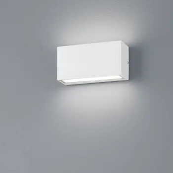 Aplica de perete pentru exterior Trent, TRIO, 14x5 cm, 9W, 1x SMD, aluminiu, alb mat imagine