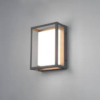 Aplica de perete pentru exterior Witham, TRIO, 18x10x24 cm, 10.5W, 1x SMD, metal, antracit imagine