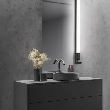 Aplica de perete Piera, TRIO, 79x5.5 cm, 16W, 1x SMD, plastic, negru mat/alb imagine