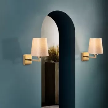 Aplica de perete, Profil - 4651, Opviq, 18 x 24 x 30 cm, 1 x E27, 40W, aramiu/crem imagine