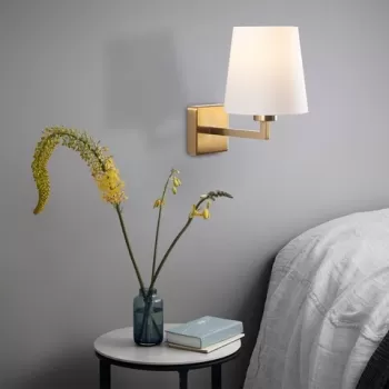 Aplica de perete, Profil - 4652, Opviq, 18 x 24 x 30 cm, 1 x E27, 40W, aramiu/alb imagine