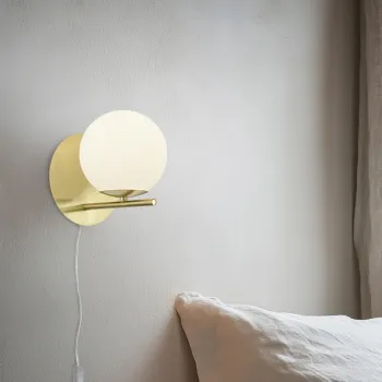 Aplica de perete Pure, TRIO, 18x20.6 cm, 28W, 1x E14, metal, bronz mat/alb imagine