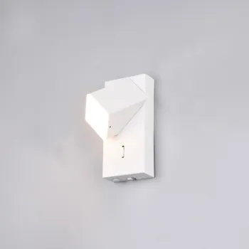 Aplica de perete Raglan, TRIO, 7x8.5x15 cm, 3.8W, 1x SMD, metal, alb mat imagine