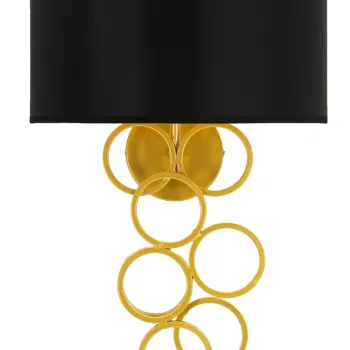 Aplica de perete Rich, Mauro Ferretti, 1 x E27, 20W, 30x20x50 cm, fier, auriu/negru imagine