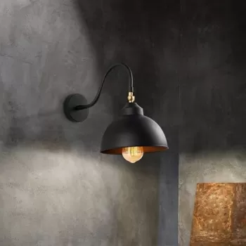 Aplica de perete, Saglam - 3742, Opviq, 21 x 32 x 28 cm, 1 x E27, 40W, negru imagine