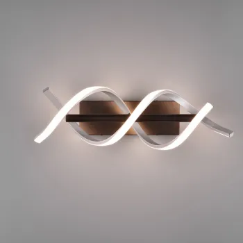 Aplica de perete Sequence, TRIO, 47x20.5x13.5 cm, 22W, 1x SMD, aluminiu, negru/argintiu lucios imagine