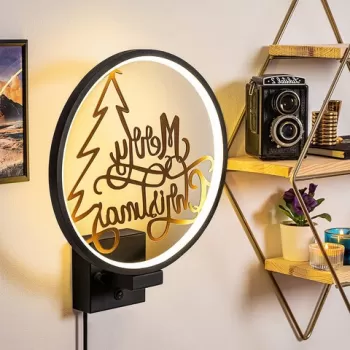 Aplica de perete, Shadow, 526SHD1148, Metal, Negru/Cupru imagine