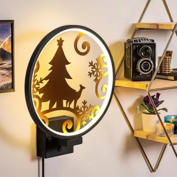 Aplica de perete, Shadow, 526SHD1149, Metal, Negru/Cupru imagine