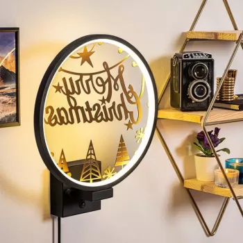 Aplica de perete, Shadow, 526SHD1150, Metal, Negru/Cupru imagine