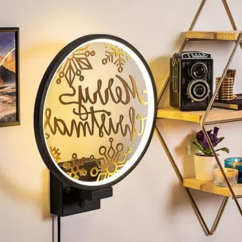 Aplica de perete, Shadow, 526SHD1151, Metal, Negru/Cupru imagine