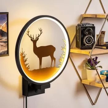 Aplica de perete, Shadow, 526SHD1153, Metal, Negru/Cupru imagine