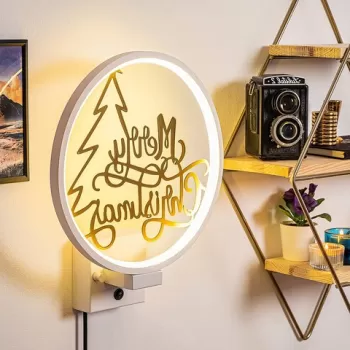 Aplica de perete, Shadow, 526SHD1156, Metal, Alb/Auriu imagine