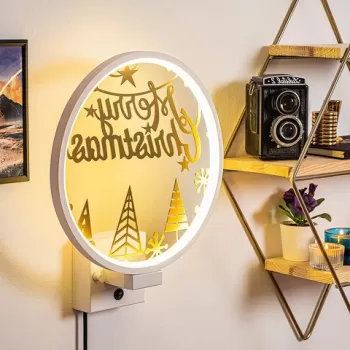 Aplica de perete, Shadow, 526SHD1158, Metal, Alb/Auriu imagine