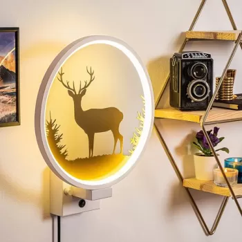 Aplica de perete, Shadow, 526SHD1161, Metal, Alb/Auriu imagine