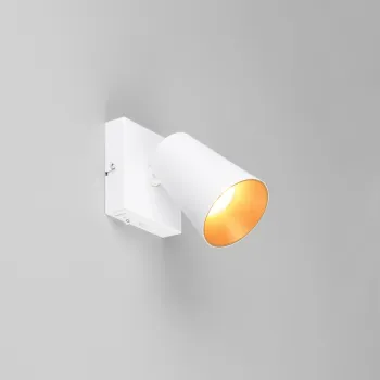 Aplica de perete Sharp, TRIO, 10x15.5x10 cm, 10W, 1x GU10, metal, alb mat imagine