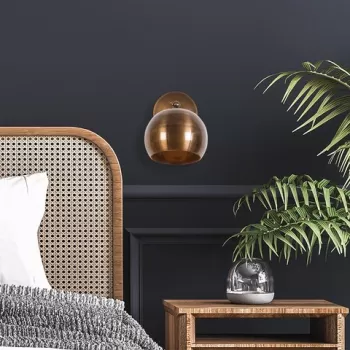 Aplica de perete, Sivani - MR - 708, Alby, 15 x 28 x 21 cm, 1 x E27, 40W, aramiu antic imagine