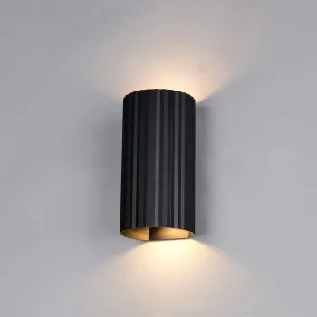 Aplica de perete Soka, TRIO, 9.5x8.5x18 cm, 10W, 2x GU10, metal, negru mat imagine