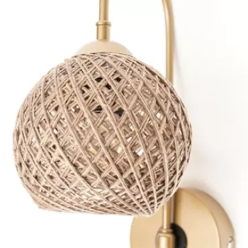 Aplica de perete, SP021, Hmy Design, 25 x 25 x 25 cm, 1 x E27, 60W, maro imagine