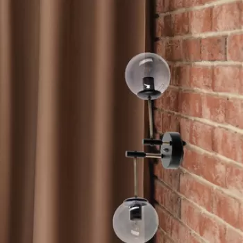 Aplica de perete, Stala, 846STL2945, Metal, Negru / Fume imagine