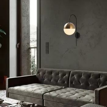 Aplica de perete, Tatum, 584TTM1909, Metal, Negru / Vintage / Alb imagine