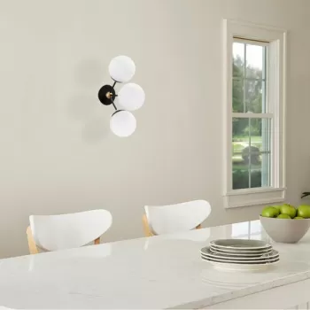 Aplica de perete, Tatum, 584TTM1912, Metal, Alb/Negru imagine