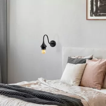 Aplica de perete, Tatum, 584TTM1921, Metal, Negru imagine