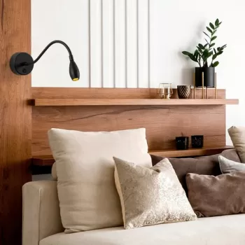 Aplica de perete, Tatum, 584TTM1945, Metal, Negru imagine