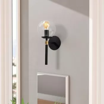 Aplica de perete, Tatum, 584TTM1951, Metal, Negru imagine