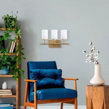 Aplica de perete, Yensuk - 13125, Fulgor, 46 x 26 x 28 cm, 3 x E27, 40W, auriu imagine