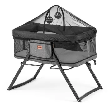 Balansoar bebelusi, Katlanir, 75x60x90 cm, Aluminiu, Gri deschis imagine