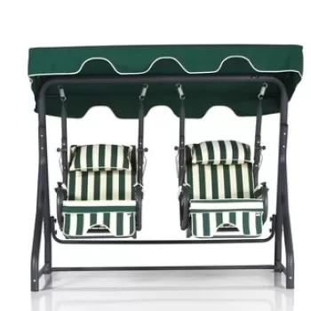 Balansoar Daisy-1, Clara, 2 locuri, alb/verde/negru imagine