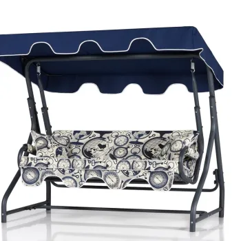 Balansoar de gradina 2 locuri, Clara, Morus Saat, Metal, Multicolor imagine