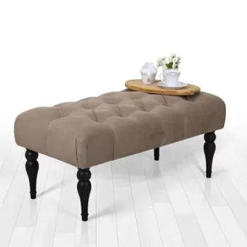 Banca, Fluffe, 209FLF1285, 50% Bumbac / 50% Catifea, Maro imagine