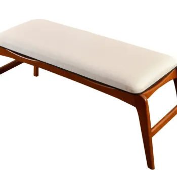 Banca, Vow Chair, Touch Bench, 120x40x45 cm, Lemn de carpen, Maro/Crem imagine