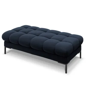 Bancheta 2 locuri, Mamaia, Micadoni Home, BL, 62x133x41 cm, catifea, albastru inchis imagine