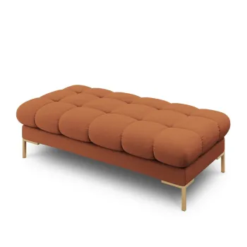 Bancheta 2 locuri, Mamaia, Micadoni Home, GL, 62x133x41 cm, tesatura tip twill, caramiziu imagine