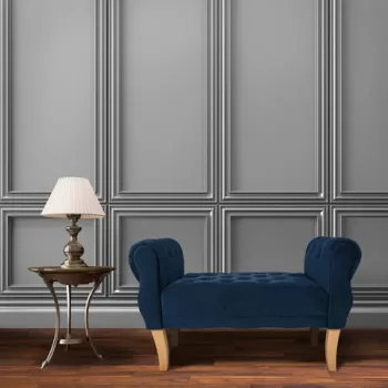 Bancheta, Bedora, Lemn/Catifea, Velvet Blue imagine