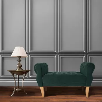 Bancheta, Bedora, Lemn/Catifea, Velvet Green imagine