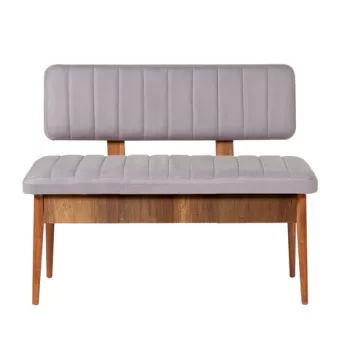 Bancheta cu spatar, Vina 0701-2, Vella, Soho, Walnut, 110x40x85 cm imagine