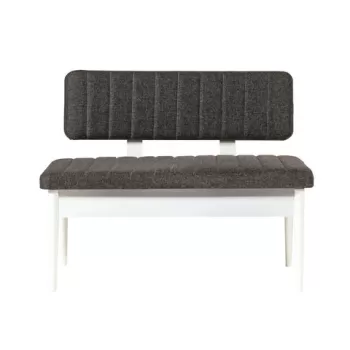 Bancheta cu spatar, Vina 1053-2, Vella, Anthracite, White, 110x40x85 cm imagine