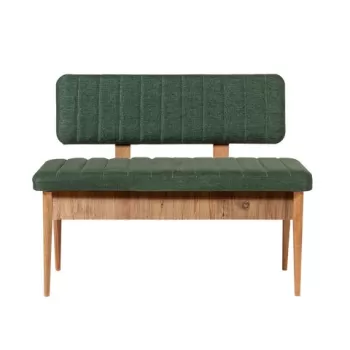Bancheta cu spatar, Vina 1070-2, Vella, Green, Atlantic, 110x40x85 cm imagine