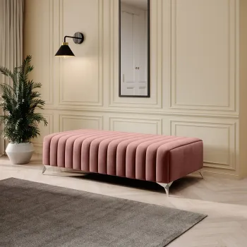 Bancheta, ELTAP, PU-LAU-24NU, Laurence, 132x64x36 cm, poliester, roz imagine