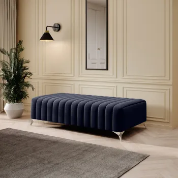 Bancheta, ELTAP, PU-LAU-79MO, Laurence, 132x64x36 cm, poliester, bleumarin imagine